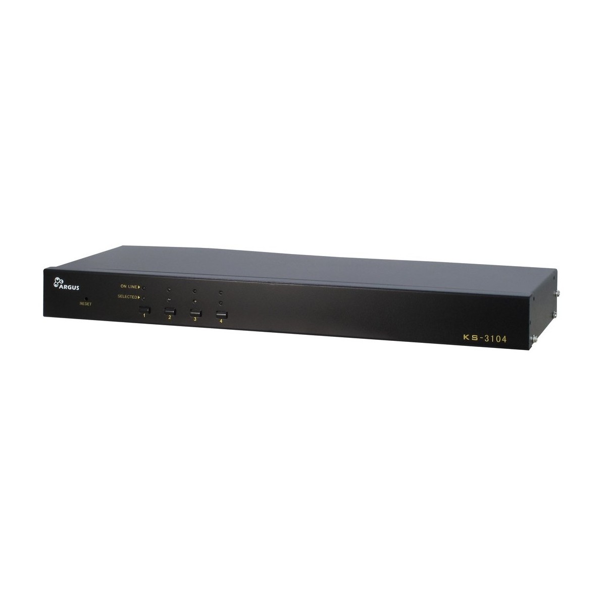 Inter-Tech KVM KS-3104 - 1920 x 1080 pixels - Ethernet LAN - Rack mounting - Black