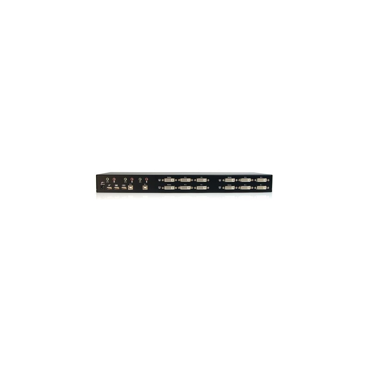 StarTech.com 2 Port Quad Monitor Dual-Link DVI USB KVM Switch with Audio  Hub - 2560 x 1600 pixels - Black