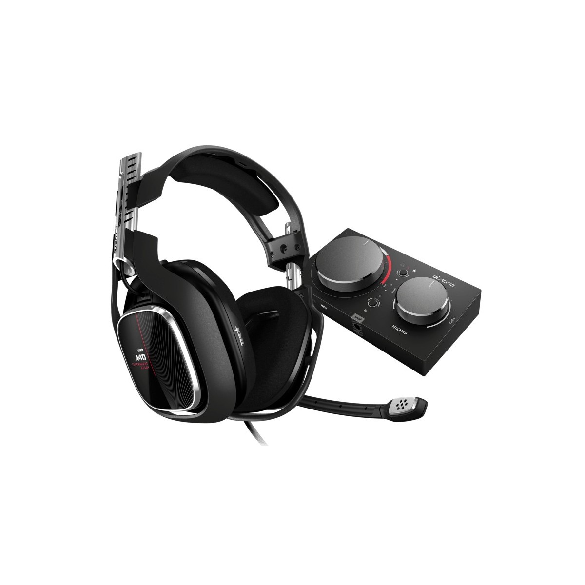 Logitech ASTRO Gaming A40 TR + MixAmp Pro TR - Headset - Head-band - Gaming - Black,Red,Silver - Binaural - Wired