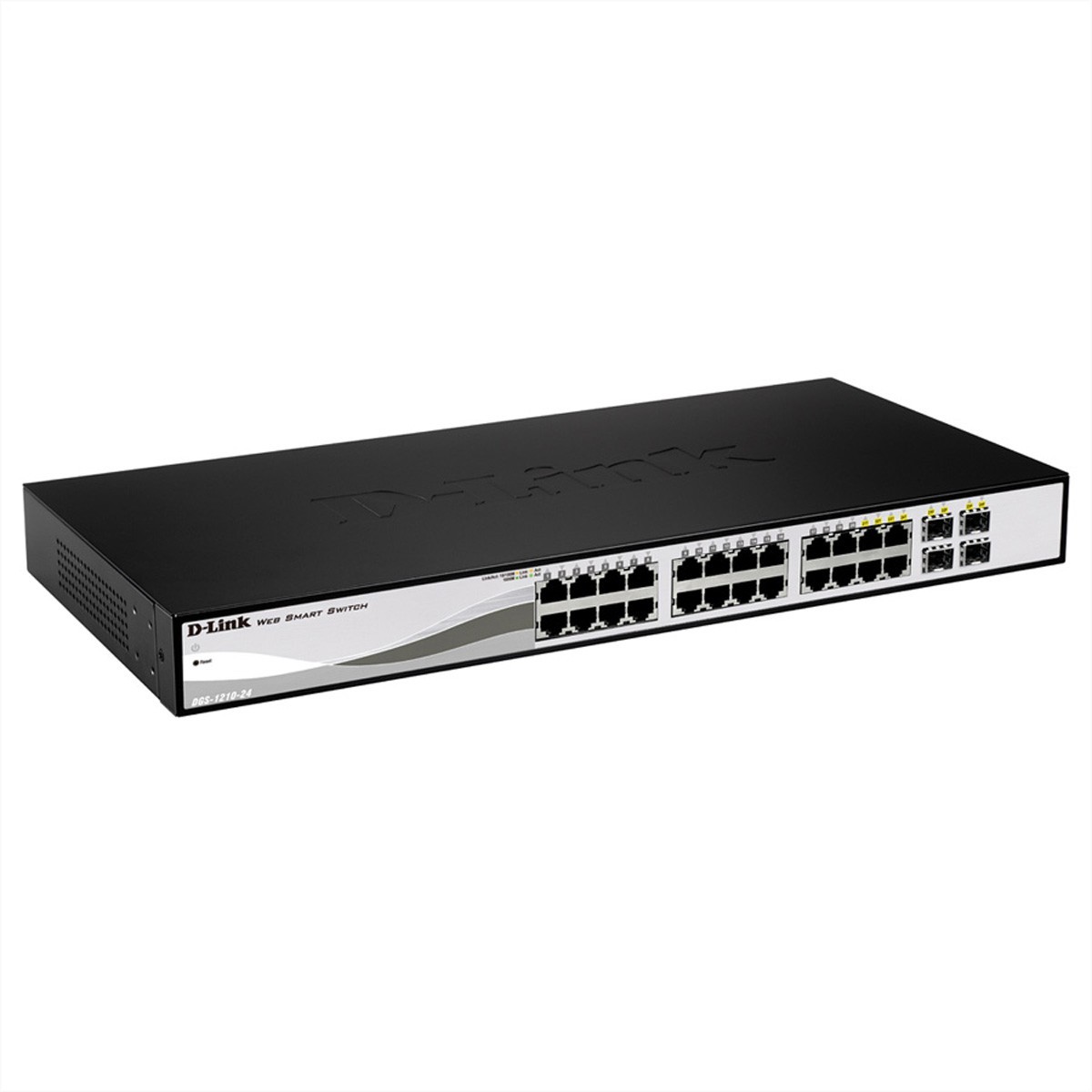 D-Link DGS-1210-24 28-port Gigabit Smart Switch, 24x GbE, 4x RJ45-SFP, fanless