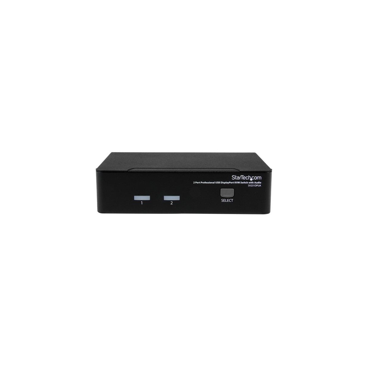 StarTech.com 2 Port Professional USB DisplayPort KVM Switch with Audio - 3840 x 2400 pixels - 4K Ultra HD - 24 W - Black