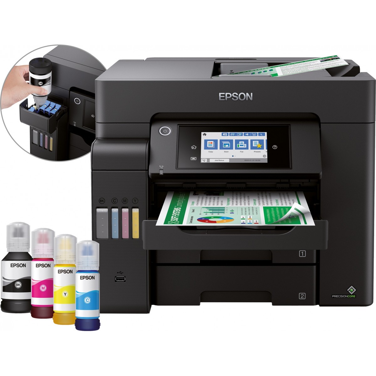 Epson EcoTank ET-5800 - Inkjet - Colour printing - 4800 x 2400 DPI - A4 - Direct printing - Black