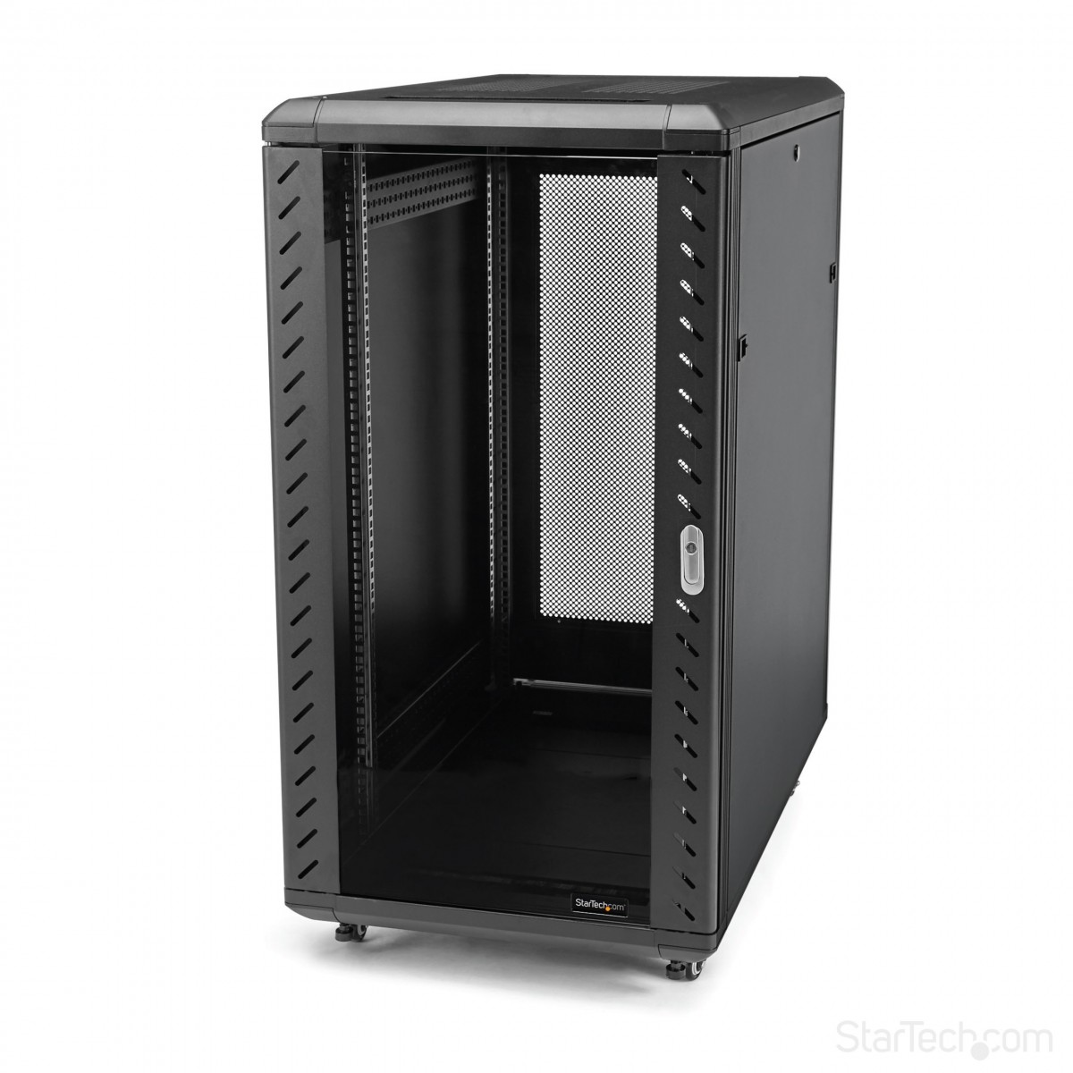 StarTech.com 22U 36in Knock-Down Server Rack Cabinet with Casters - 22U - Freestanding rack - 800 kg - Black - Steel - Closed