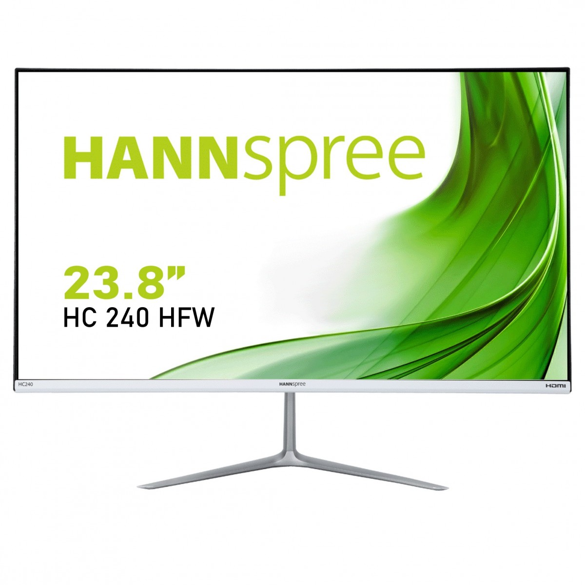 Hannspree HC240HFW - 60.5 cm (23.8) - 1920 x 1080 pixels - Full HD - LED - 8 ms - Silver - White