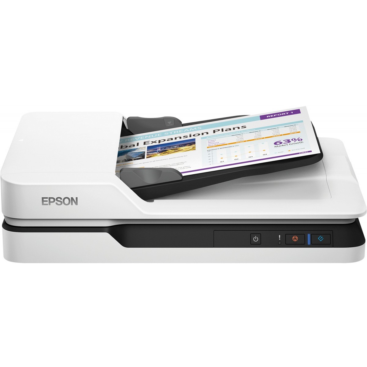 Epson WorkForce DS-1630 Power PDF - 210 x 3048 mm - 1200 x 1200 DPI - 50 ppm - ADF scanner - White - 1500 pages