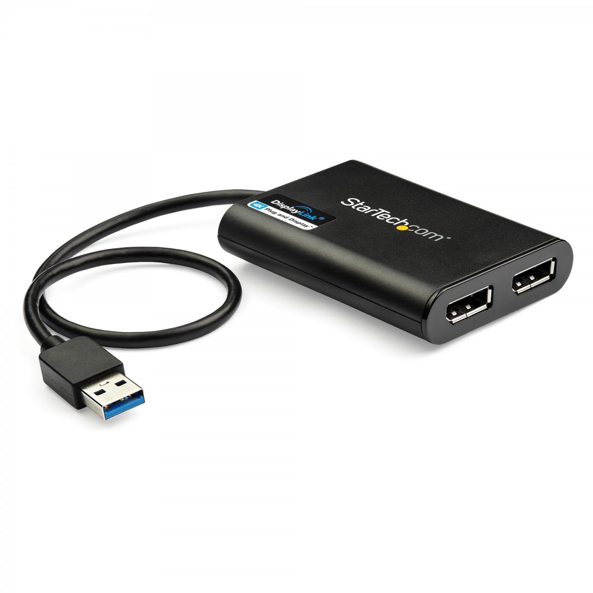 StarTech.com USB 3.0 to Dual DisplayPort Adapter - 4K 60Hz - 3.2 Gen 1 (3.1 Gen 1) - USB Type-A - DisplayPort output - 4096 x 21