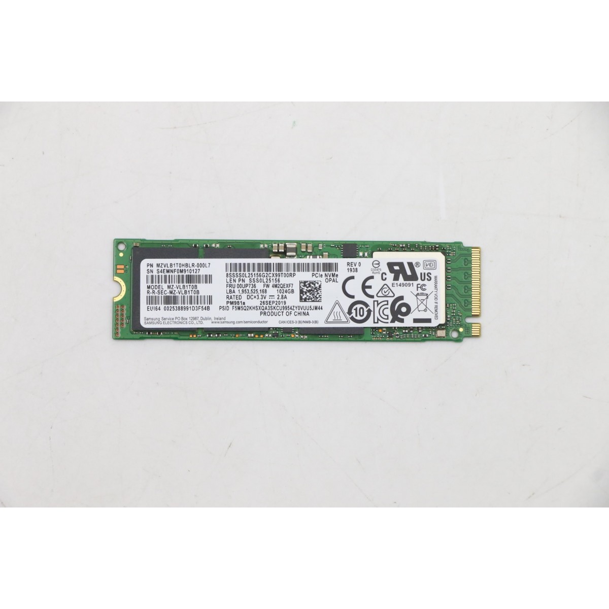Lenovo SSD 1TB M.2 2280 OPAL 2.0 - Solid State Disk - NVMe