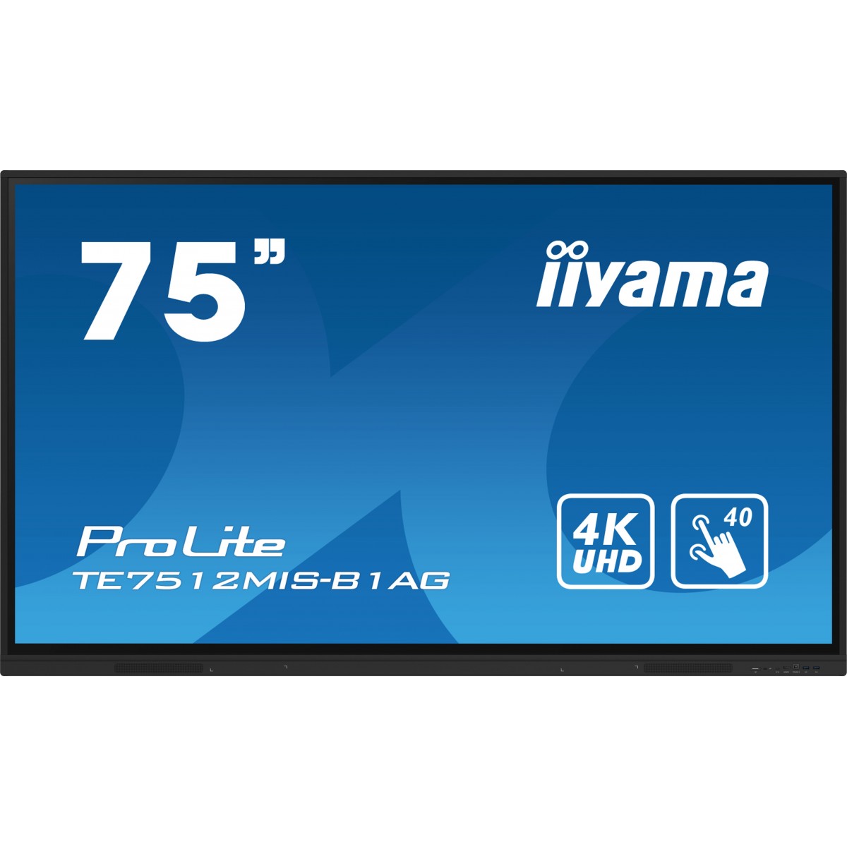Iiyama 189.3cm 75 TE7512MIS-B1AG 16 9 M-Touch HDMI+USB-C retail - Flat Screen - 190.5 cm