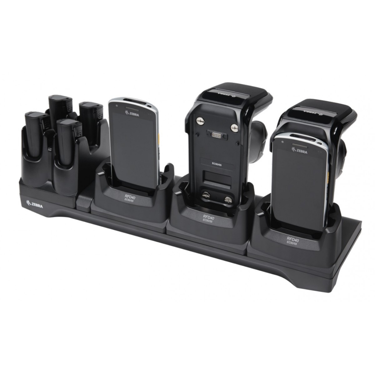 Zebra RFD40 3 DEVICE SLOTS-4 TOASTER SLOTS CHARGE ONLY CRADLE WITH SUPPORT FOR EC50-55