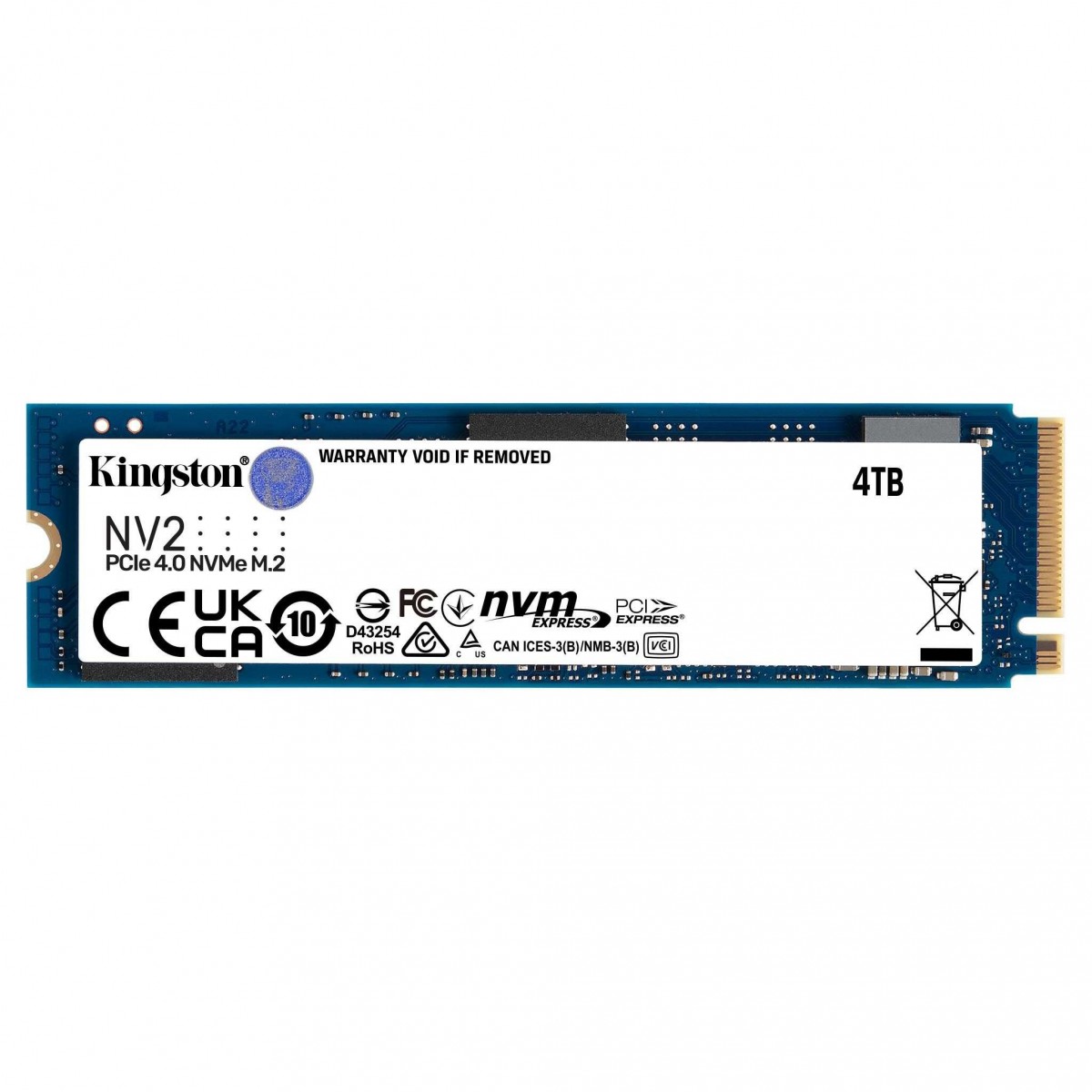 Kingston SSD NV2 M.2 4TB PCIe G4x4 2280 - Solid State Disk
