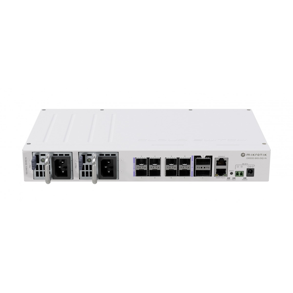 MikroTik Cloud Router Switch CRS510-8XS-2XQ-IN 2x 100G QSFP28 8x 25G SFP28 1x 100MB - Router - Switch