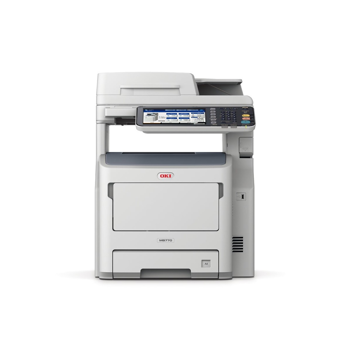 OKI MB770dn - LED - Mono printing - 1200 x 1200 DPI - A4 - Direct printing - Grey - White
