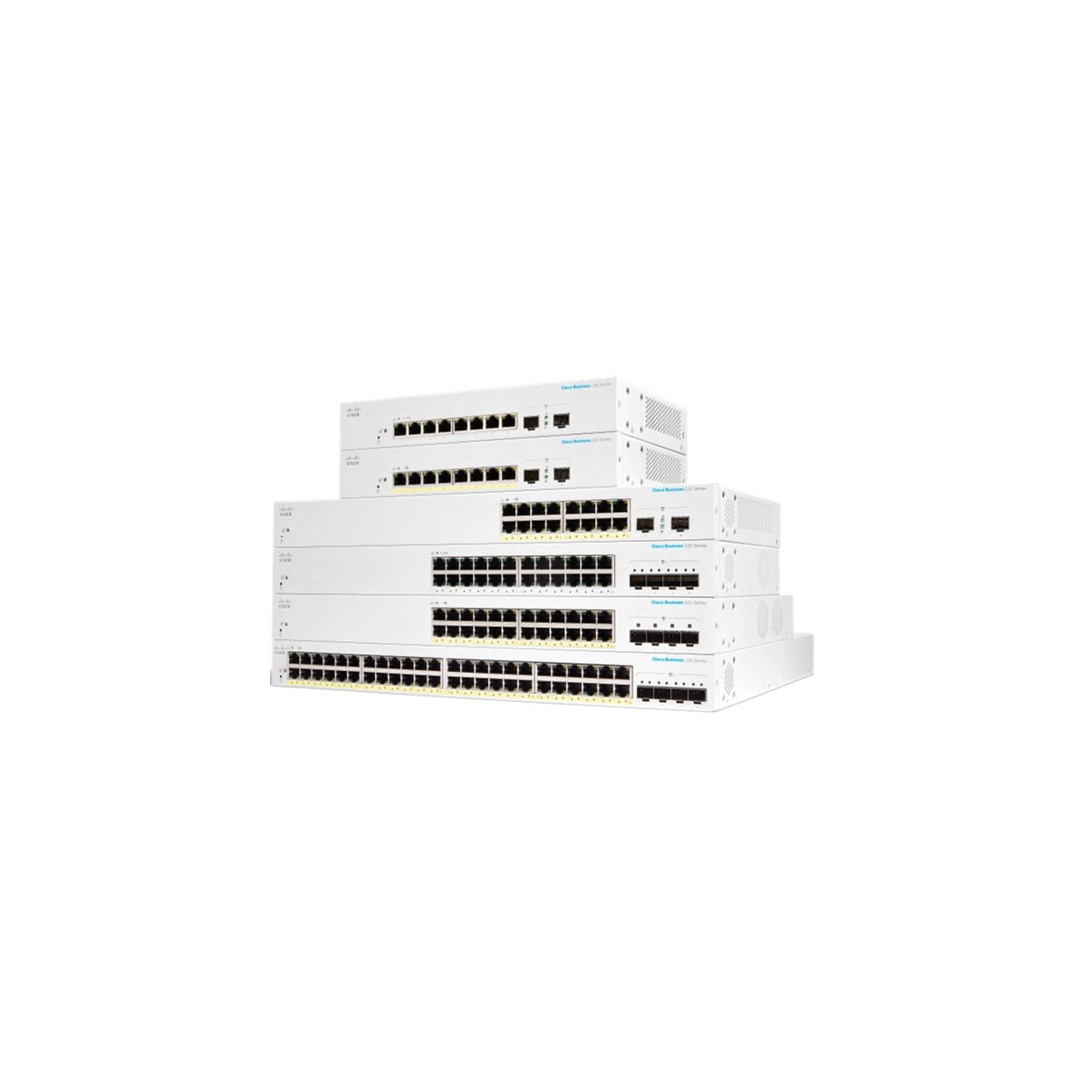 Cisco CBS220-48P-4X-EU network switch Managed L2 Gigabit Ethernet (10-100-1000) Power over Ethernet (PoE) White