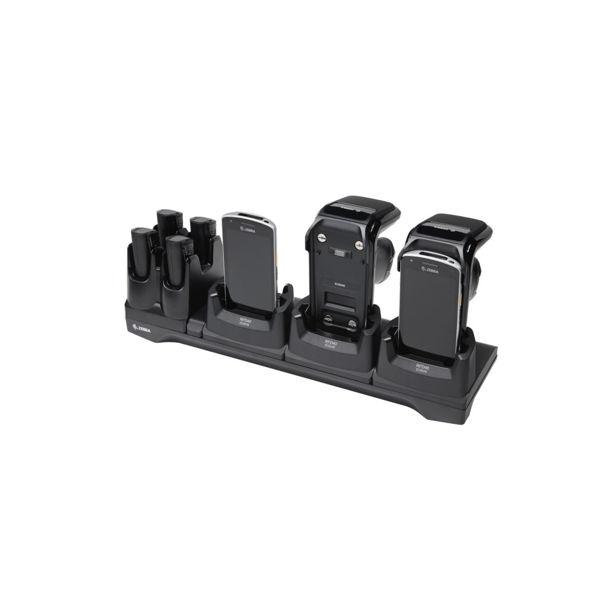 Zebra RFD40 3 DEVICE SLOTS-4 TOASTER SLOTS COMMUNICATION CRADLE WITH SUPPORT FOR EC50-55.