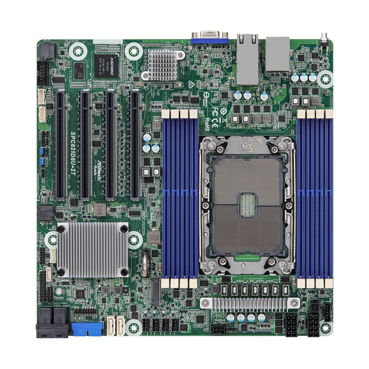 ASRock MB SPC621D8U-2T C621A LGA4189 Single Socket P+ Xeon 256GB ATX Retail