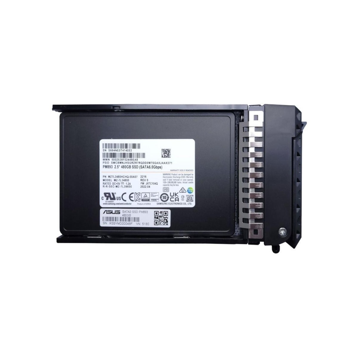 Dysk SSD Asus Enterprise PM893 480GB SATA3 2.5 7mm-Samsung (3.5New HDD tray Tool-less)