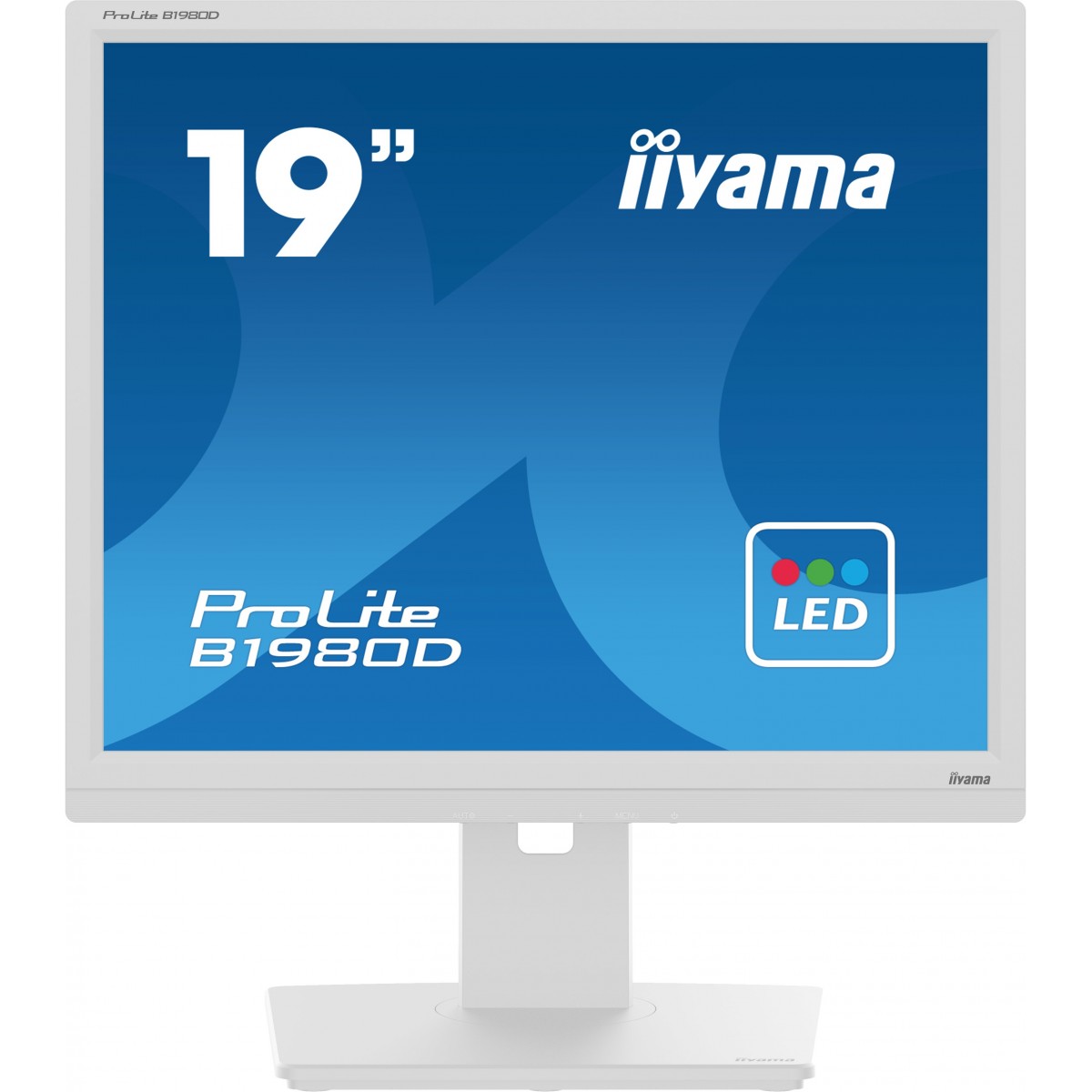 Iiyama 48.0cm 19 B1980D-W5 5 4 VGA+DVI Lift white retail - Flat Screen - 48 cm