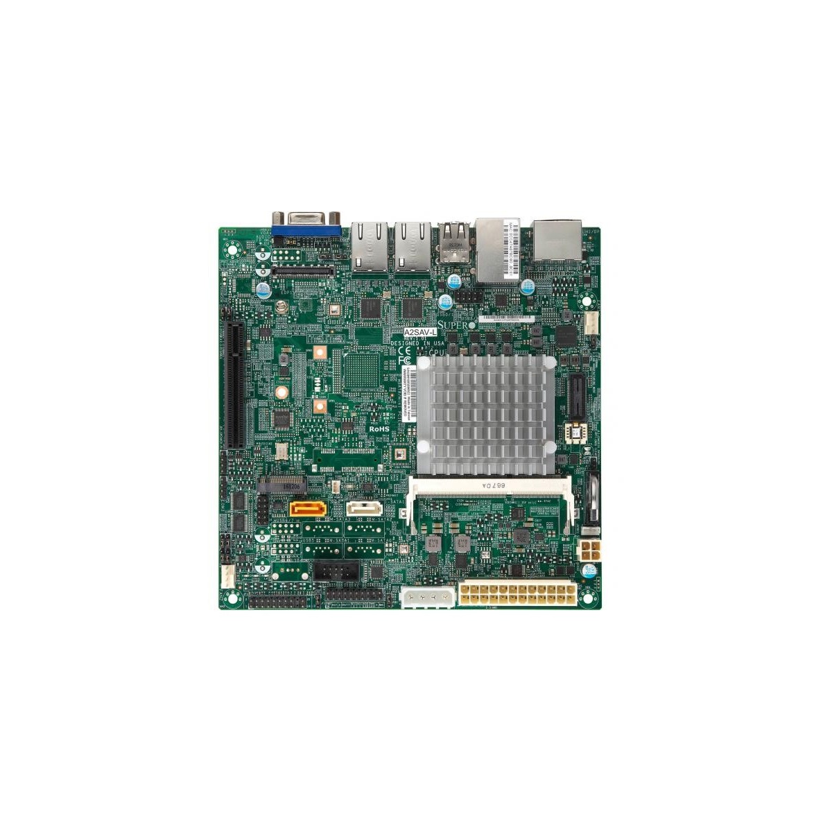 Supermicro Mainboard A2SAV-2C-L mini-ITX Atom x5-E3930 2C-2T 1.3 GHz - USED - Motherboard - Mini-ITX