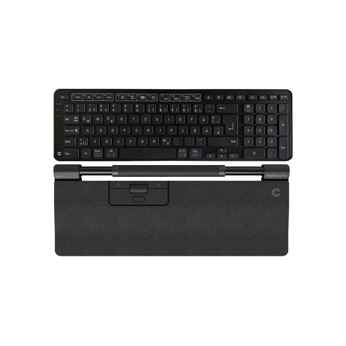 Contour RollerMouse Pro Regular Dark Grey+ Balance Keyboard BK - Wireless - PC 