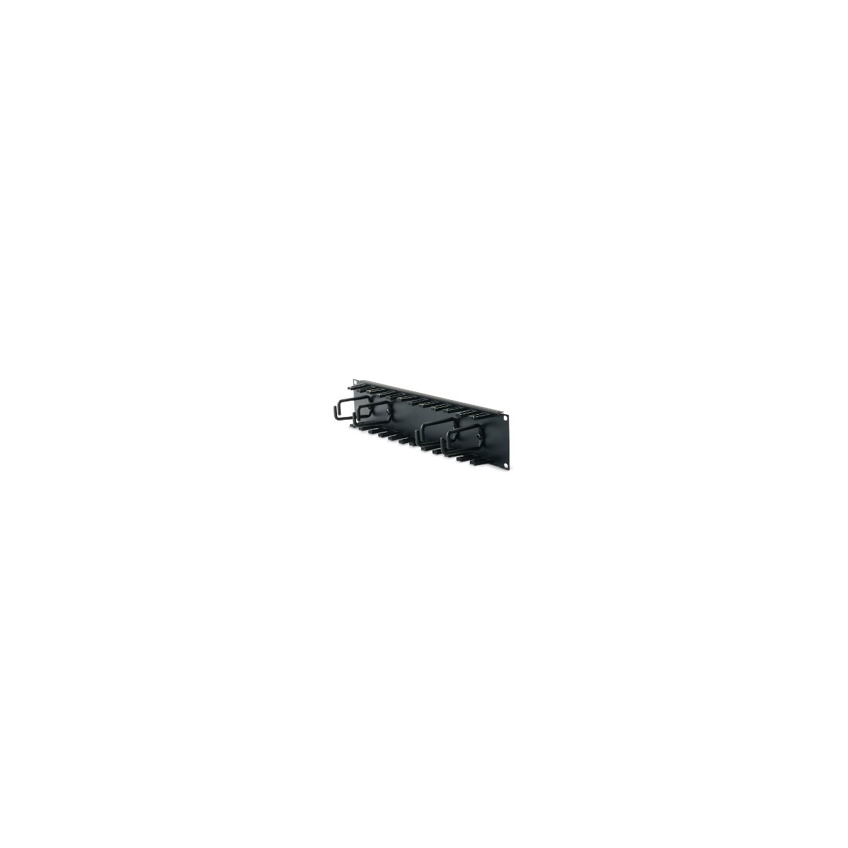 APC Horizontal Cable Organizer 2U w-cable fingers - Black - 2U - 445 mm - 76 mm - 89 mm - 860 g
