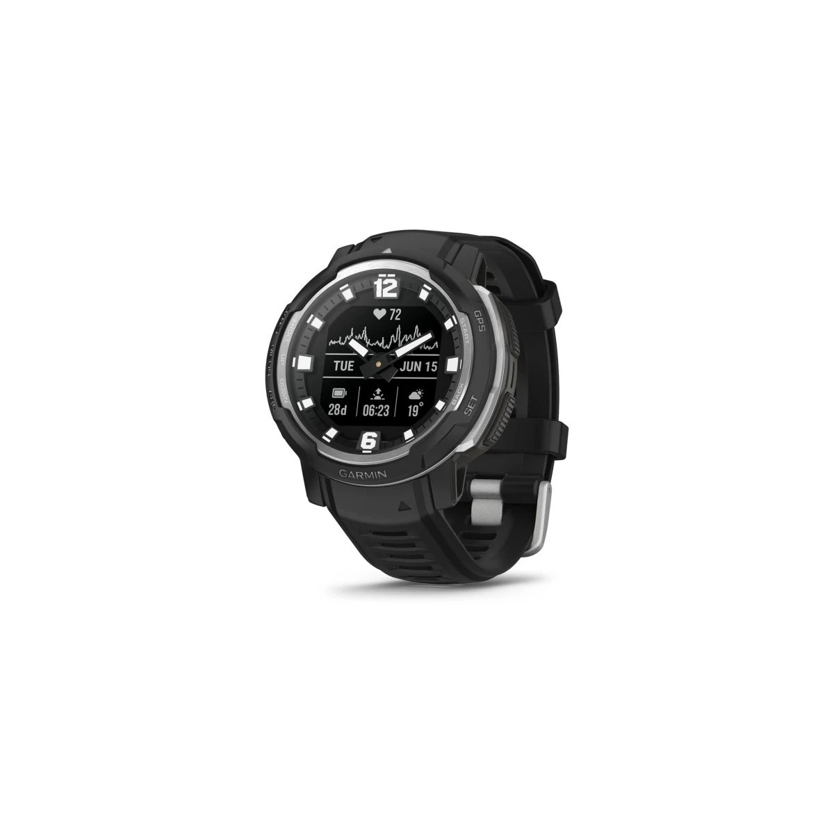 Garmin INSTINCT CROSSOVER Schwarz-Silber