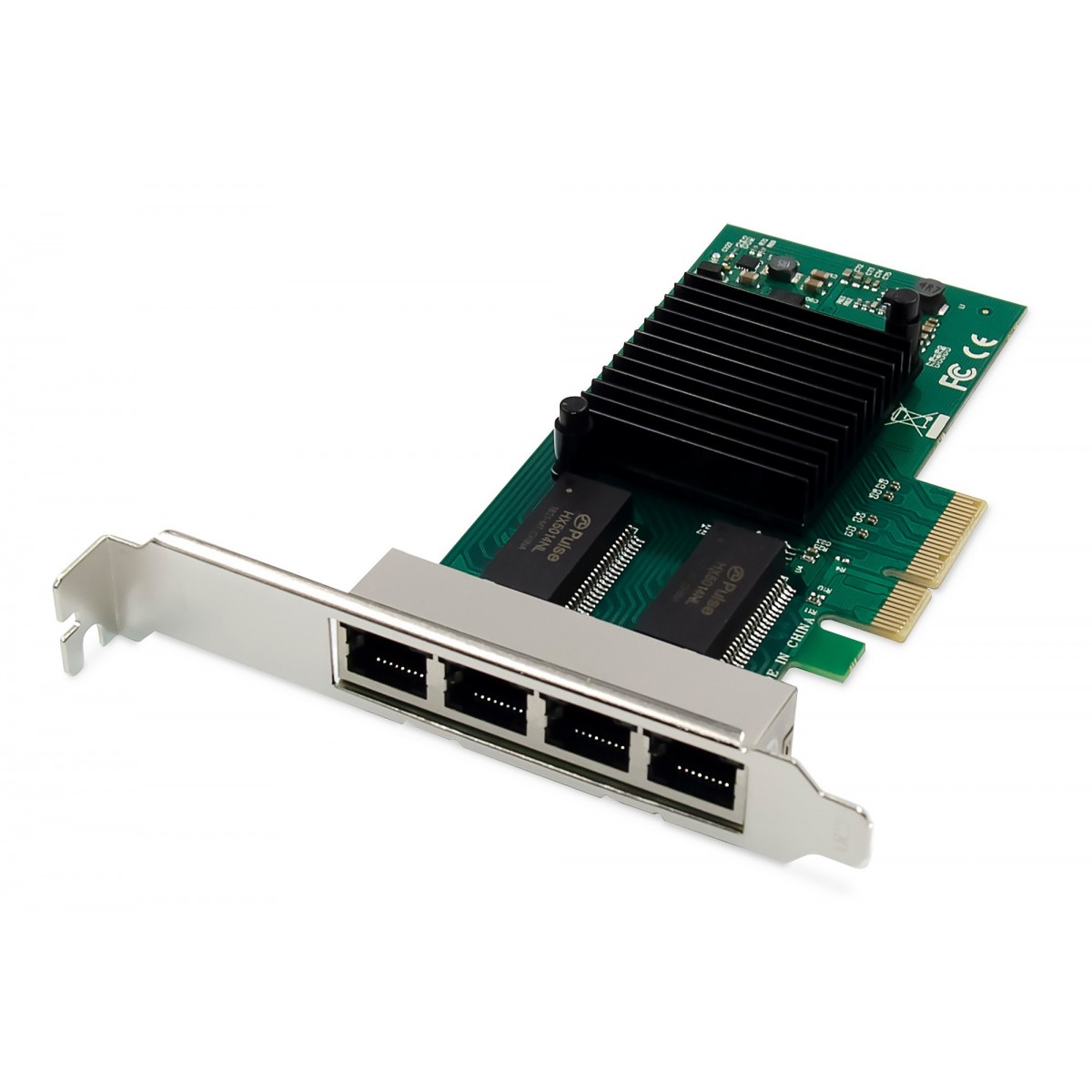 DIGITUS 4 port Gigabit Ethernet network card, RJ45, PCI Express, Intel I350