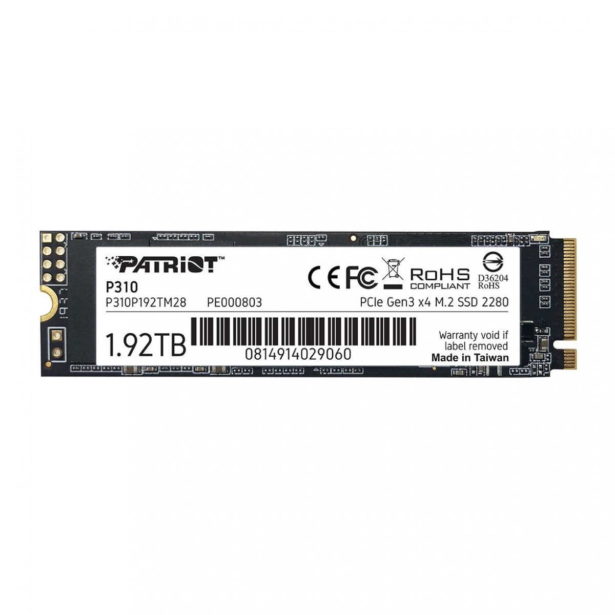 Dysk SSD Patriot P310 1.92TB M.2 2280 PCIe NVMe (2100-1800 MB-s)