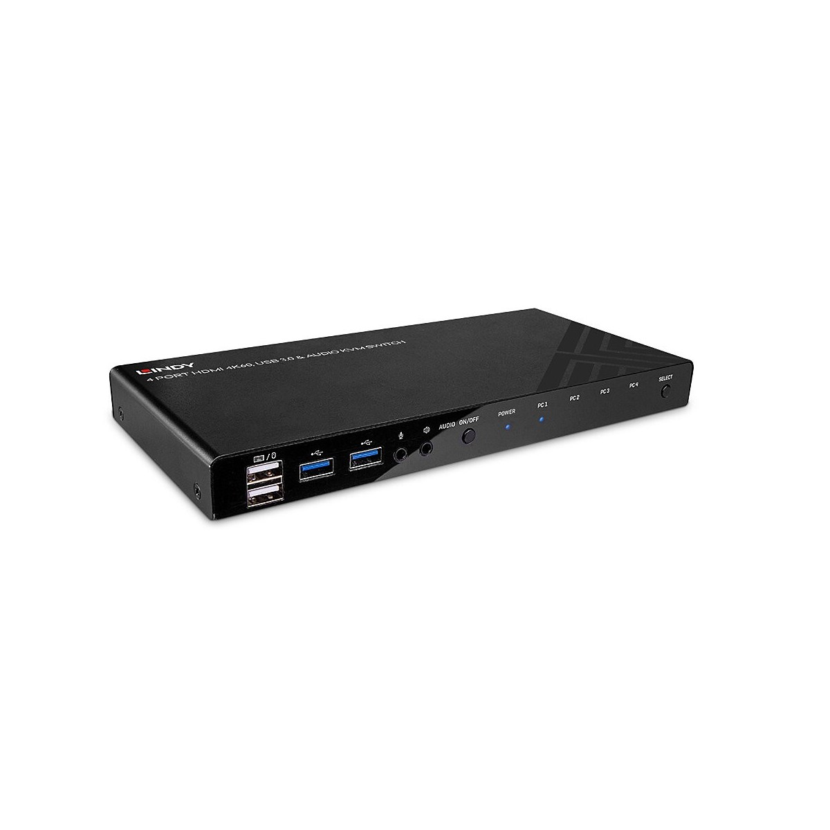 Lindy KVM Switch HDMI 4K60, USB 3.0  Audio, 4 Port