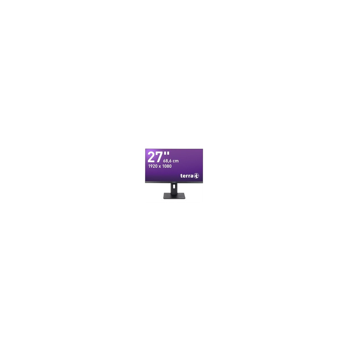 TERRA LCD-LED 2748W PV V3 schwarz HDMI-DP-USB-C GREENLINE PLUS - Flat Screen - 68.6 cm