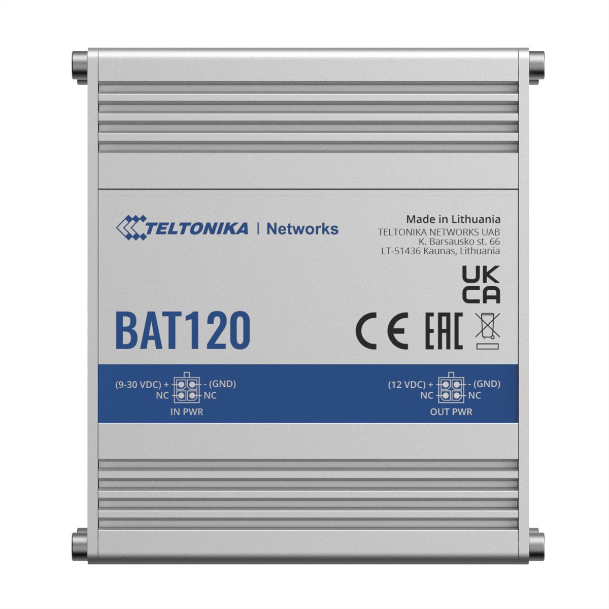 Teltonika BAT120 - 22 W - 9 V - 30 V - 9 V - 30 V - Over current - Over voltage - Reverse polarity