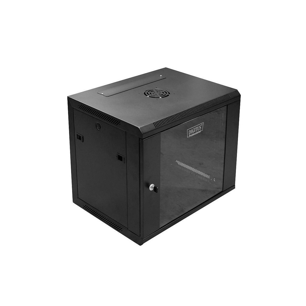 DIGITUS Wallmount cabinet 9U 600x450mm black RAL 9004 DN-W19 09U-450-B