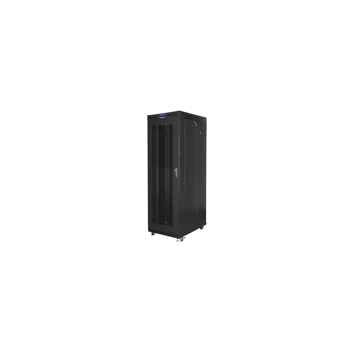 LANBERG Szafa stojąca rack 19inch 37U 800x1000 drzwi perforowane LCD flat pack czarna