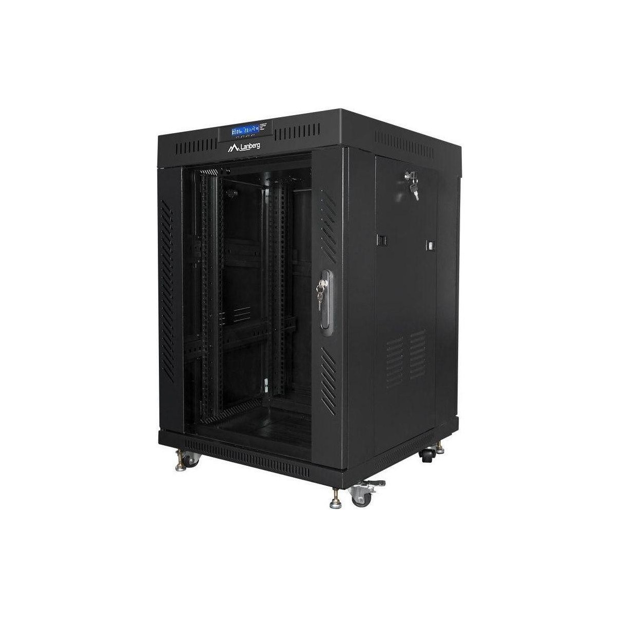 Lanberg FF01-8015-12BL rack cabinet 15U Freestanding Black