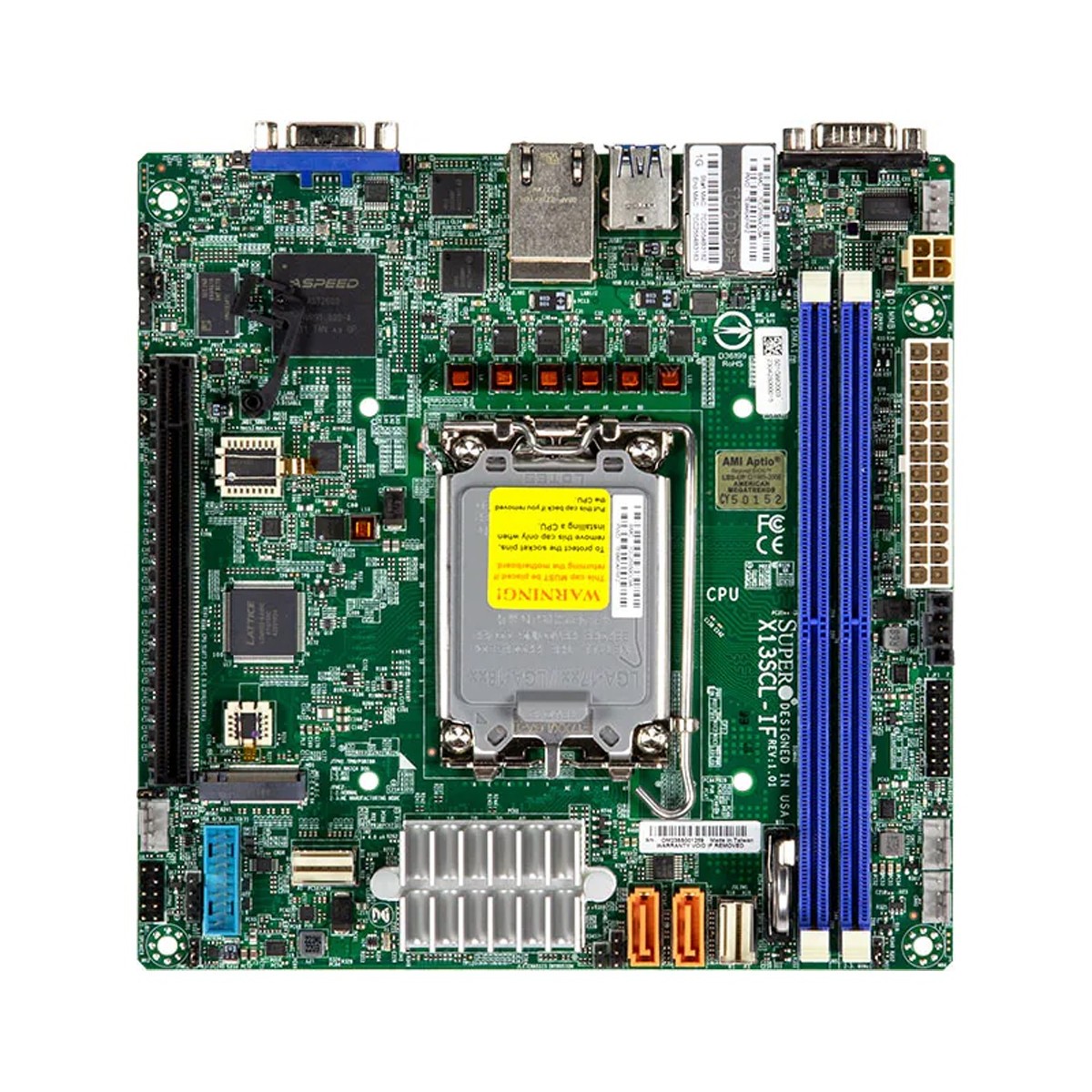 Supermicro Mainboard X13SCL-IF mini-ITX Sockel 1700 DDR5-only Single - Motherboard - Intel Sockel 1700 (Core i)