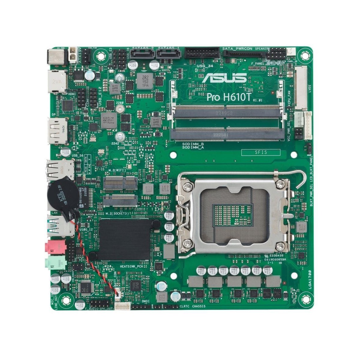 Płyta Asus Pro H610T-CSM -H610-DDR5-SATA3-M.2-USB3.1-s.1700-mITX
