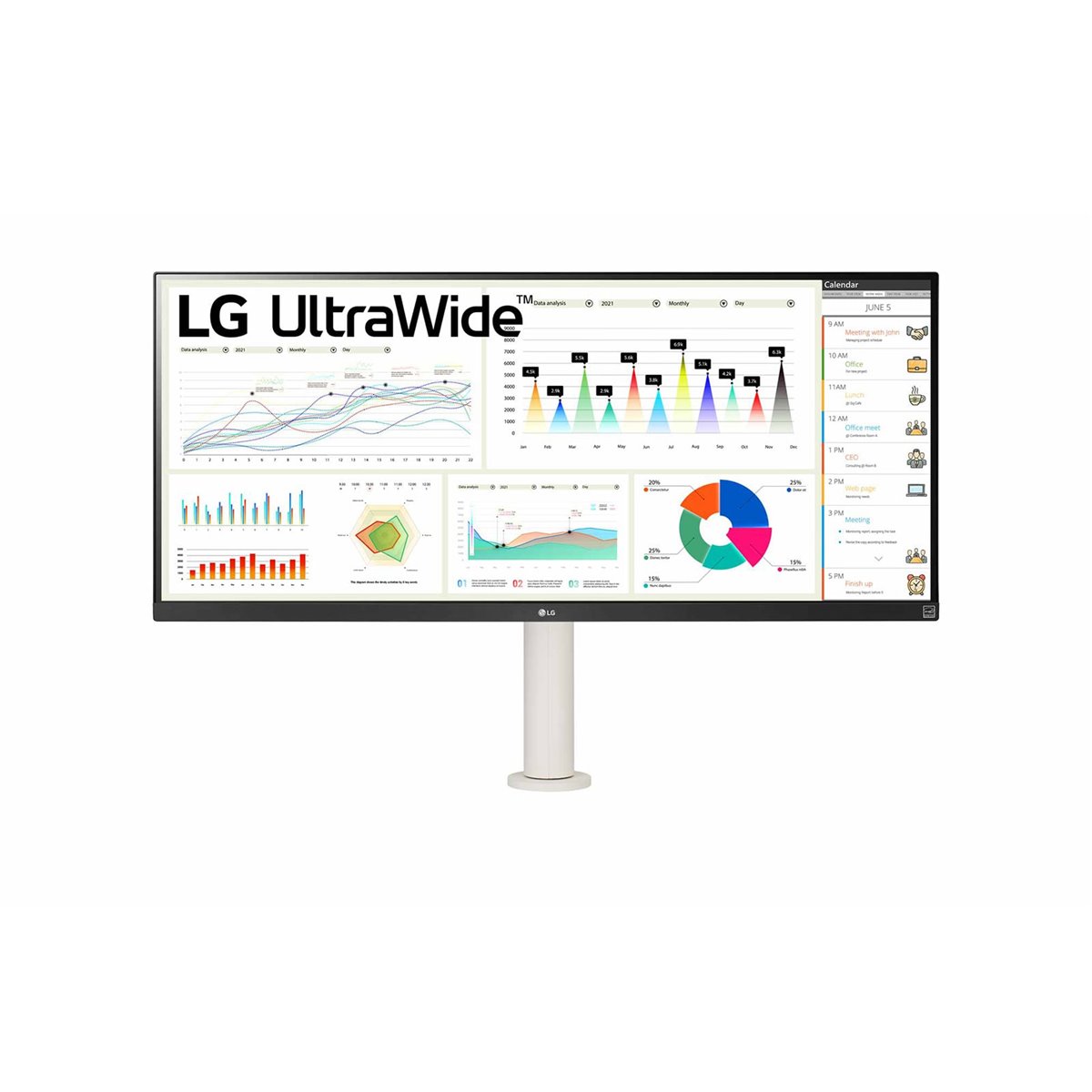 LG 34 34WQ68X-W UltraWide HDMI DP USB-C IPS 21:9 - Flat Screen - 34