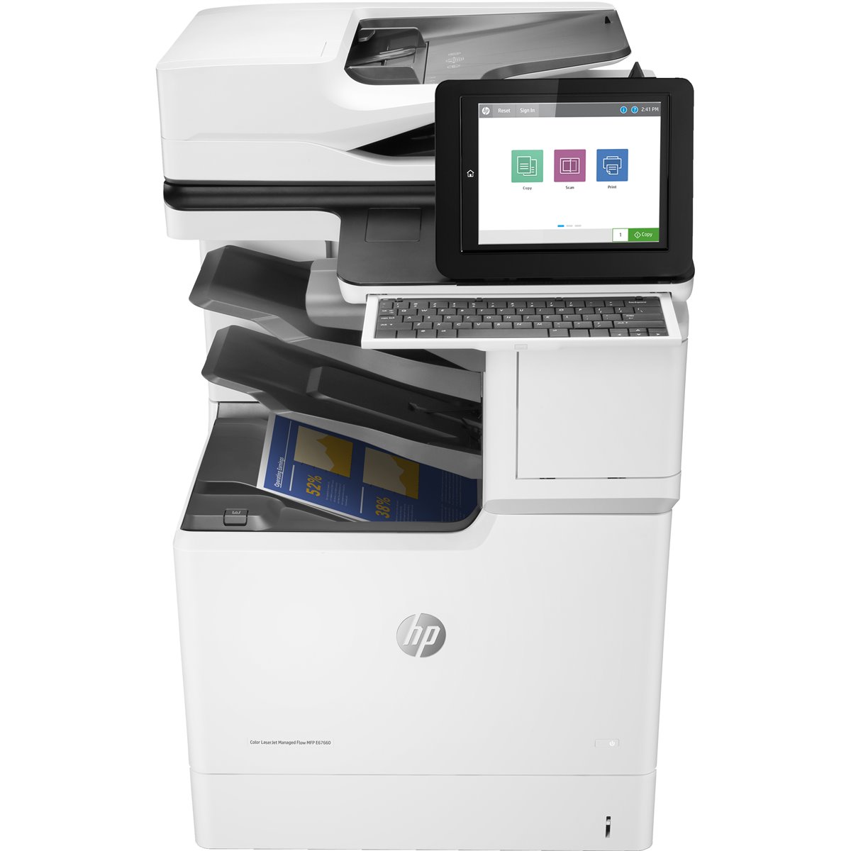 HP Color LaserJet Managed Flow MFP E67660z - Print - copy - scan and optional fax - Scan to email Two-sided printing Two-sided s