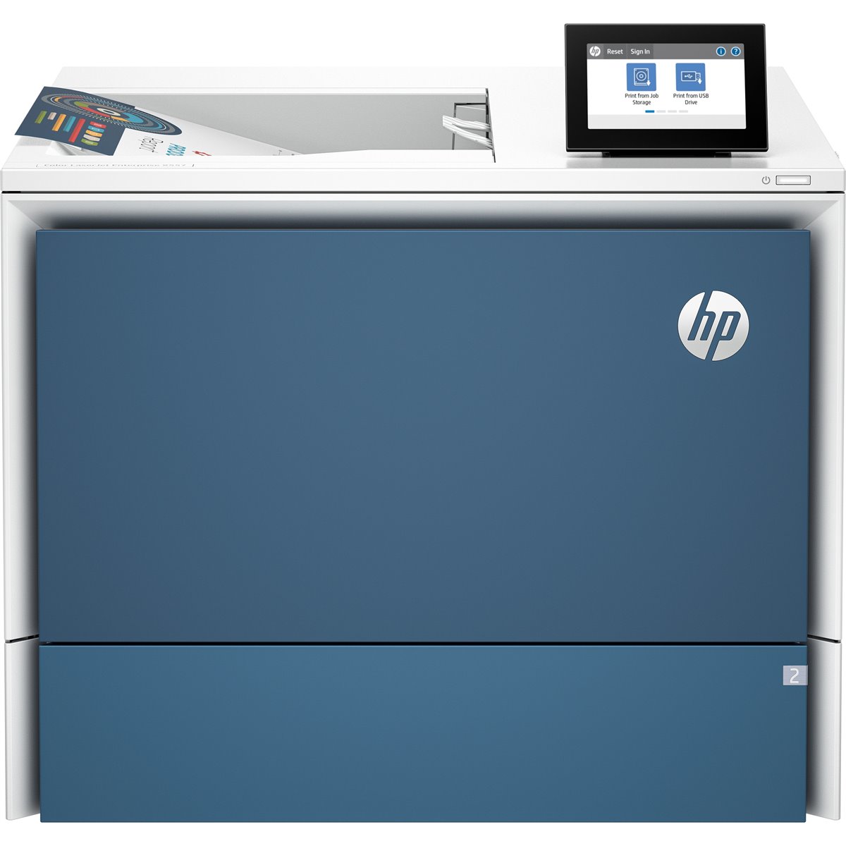 HP Color LaserJet Enterprise X55745dn Printer - Print - Front USB flash drive port Optional high-capacity trays Touchscreen Terr