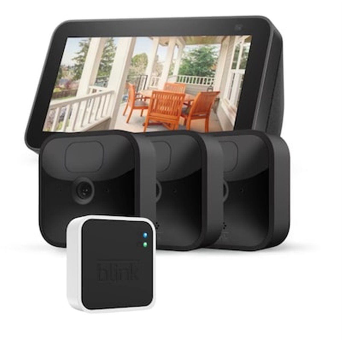 Amazon Blink Outdoor - 3 Kamera System HD-Sicherheitskamera+ Echo Show