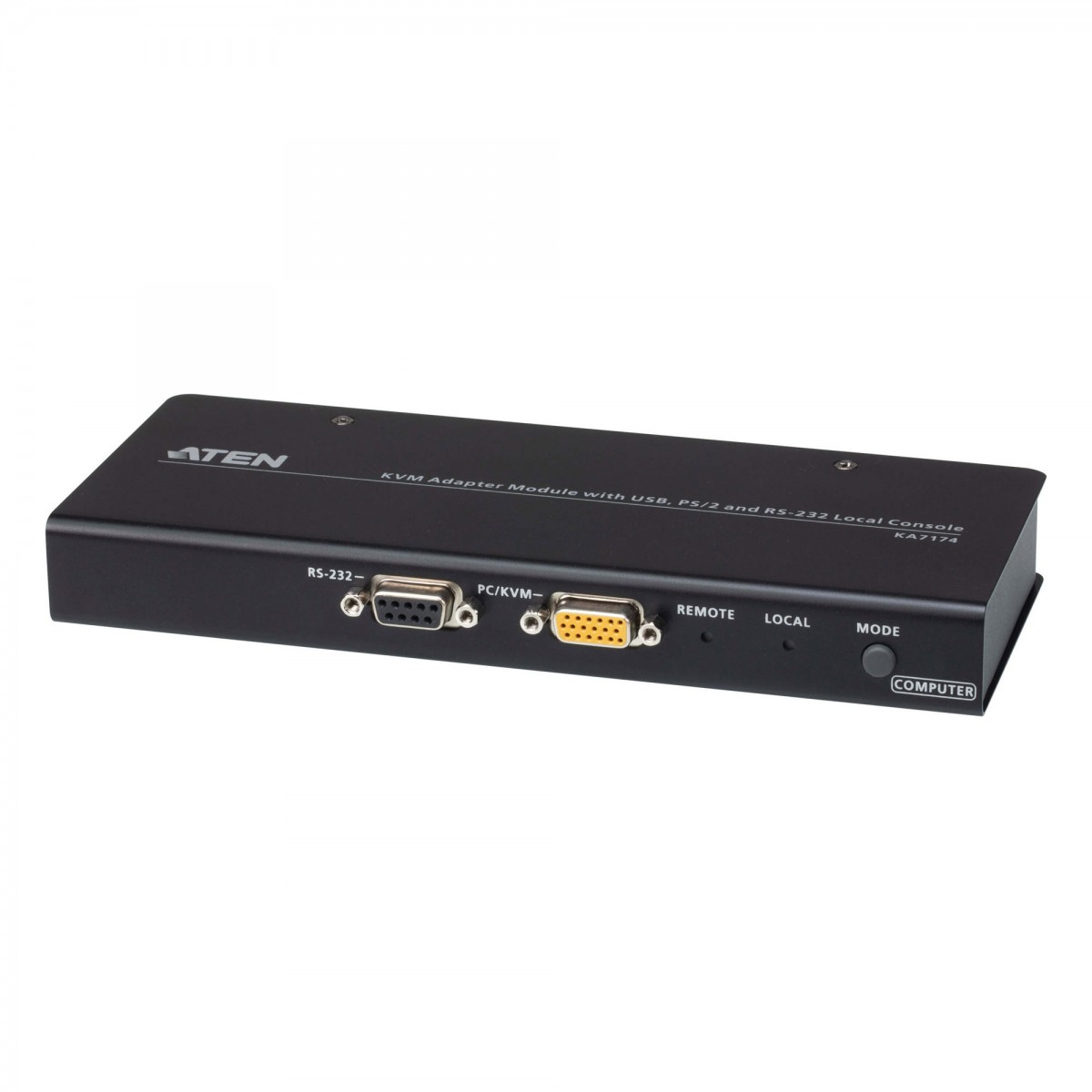 ATEN KVM Adapter Module with USB - PS-2 - and RS-232 Local Console - 1920 x 1200 pixels - Ethernet LAN - WUXGA - 1.75 W - Black