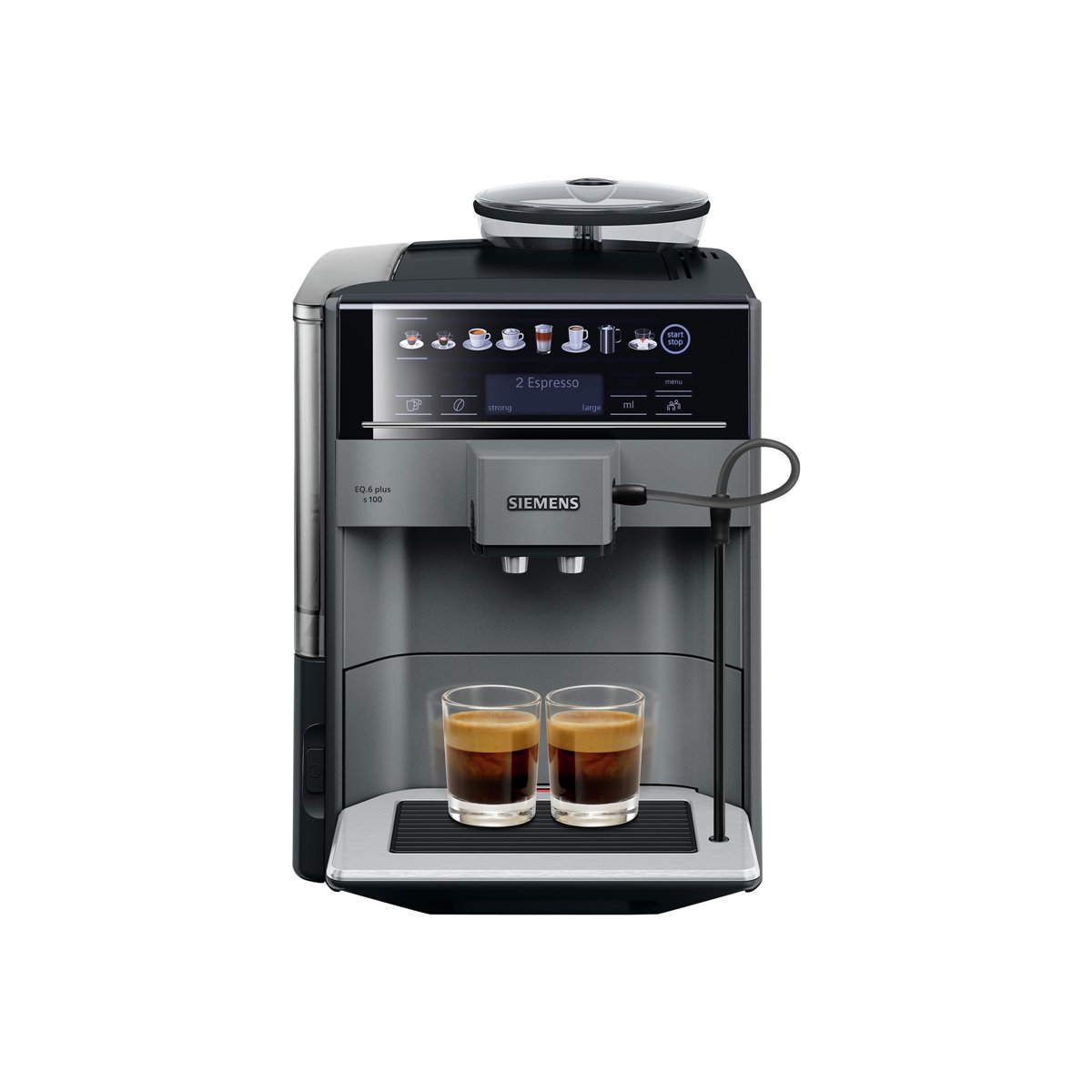 Siemens EQ.6 plus TE651209RW - Espresso machine - 1.7 L - Coffee beans - Ground coffee - Built-in grinder - 1500 W - Black - Tit