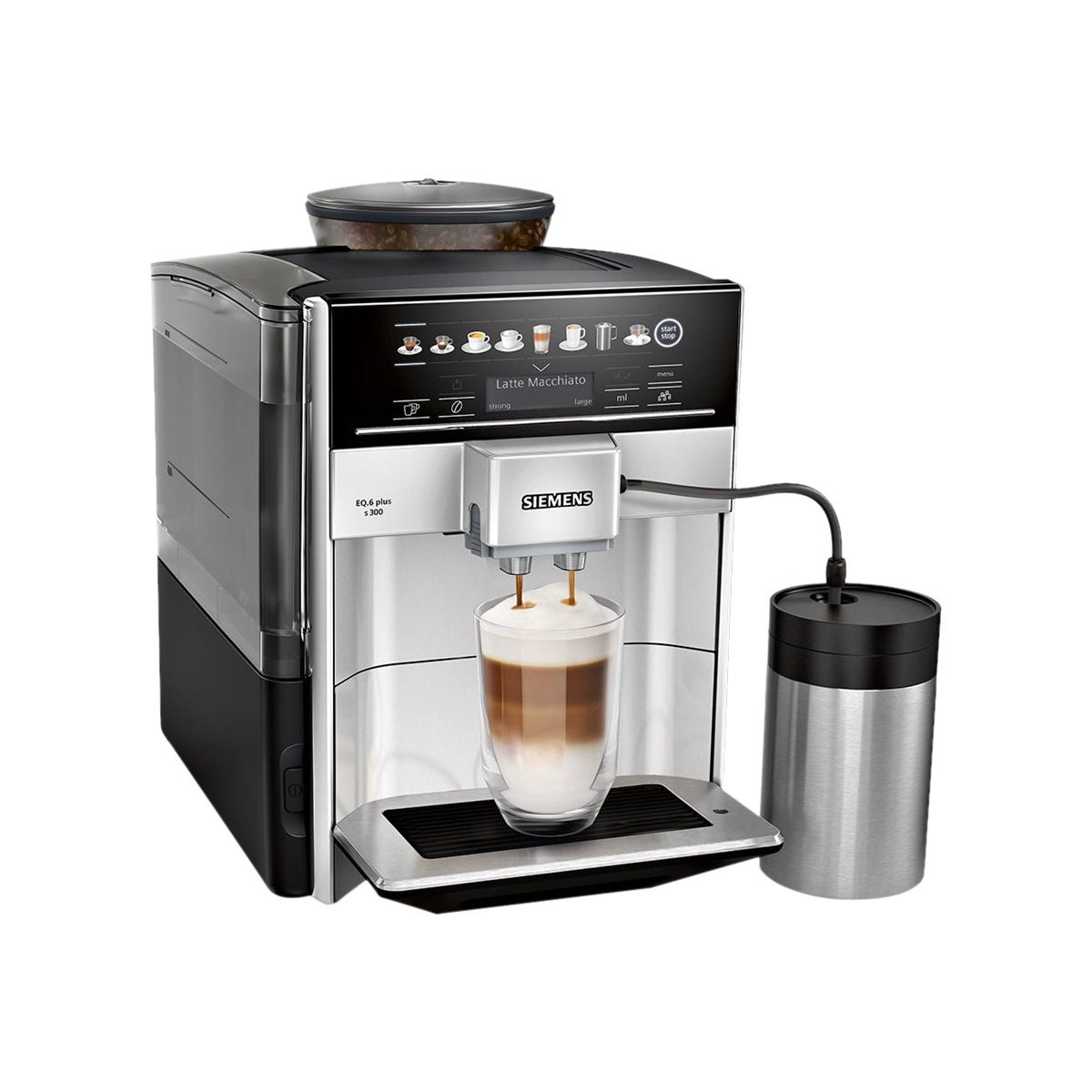 Siemens EQ.6 TE653M11RW - Espresso machine - 1.7 L - Coffee beans - Built-in grinder - Silver
