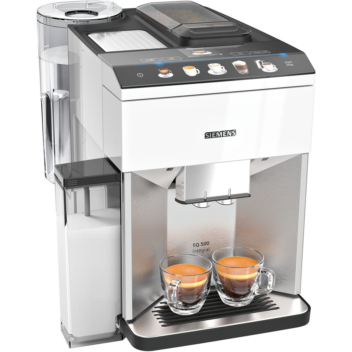 Siemens EQ.500 TQ507R02 - Espresso machine - 1.7 L - Coffee beans - Built-in grinder - 1500 W - Stainless steel,White