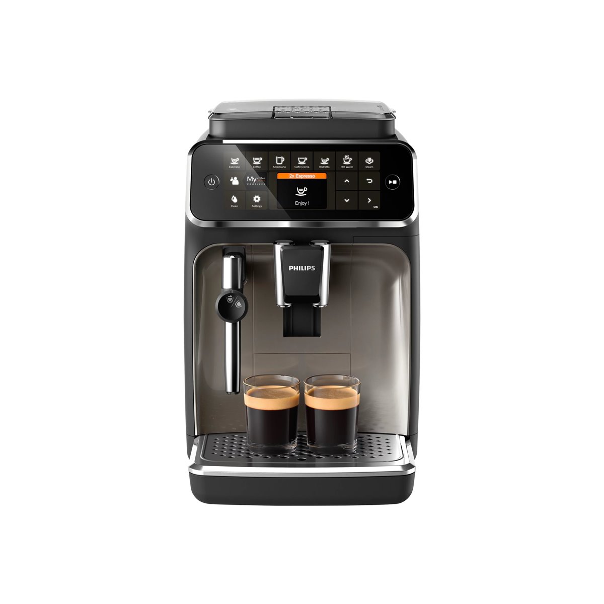 Philips 4300 series EP4327-90 - Espresso machine - 1.8 L - Coffee beans - Built-in grinder - 1500 W - Black - Chrome