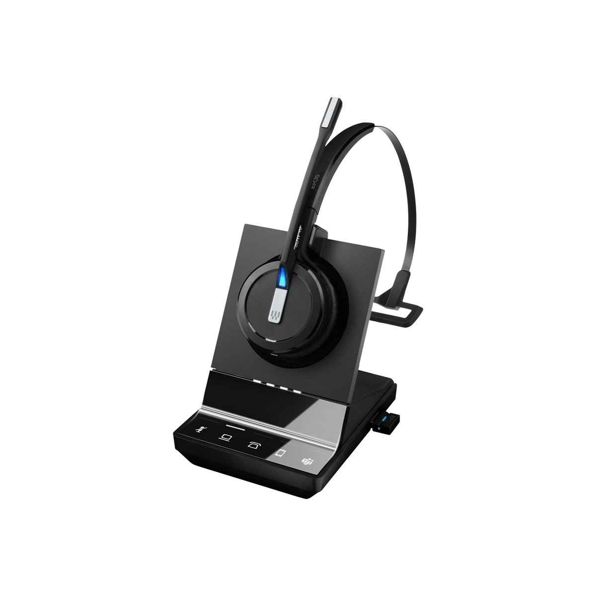 Sennheiser IMPACT SDW 5016T EU-UK-AUS Mono USB DECT-GAP Headset für PC Tischtelefon Mobiltelefon BT Dongle 3 Tragevarianten Team
