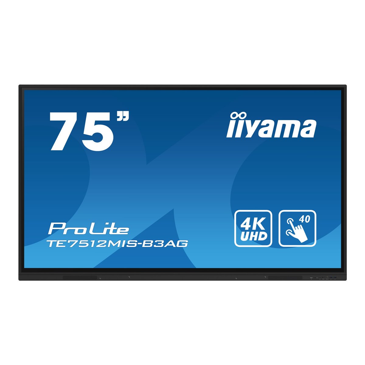 Iiyama 75iW LCD IR 40-Points 4K UHD IPS AG. - Flat Screen