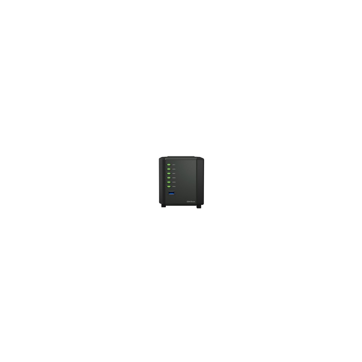 Synology DiskStation DS419slim - NAS - Tower - Marvell - Armada 385 - Black