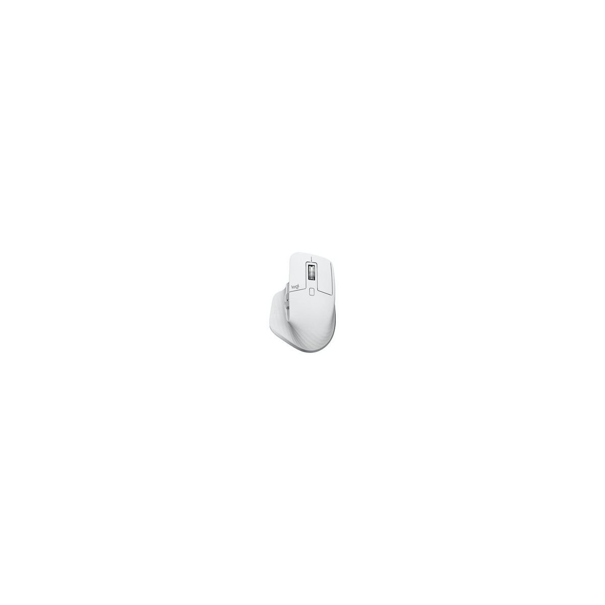 Logitech MX Master 3S Performance Wireless Mouse - Right-hand - Laser - RF Wireless + Bluetooth - 8000 DPI - Silver - White