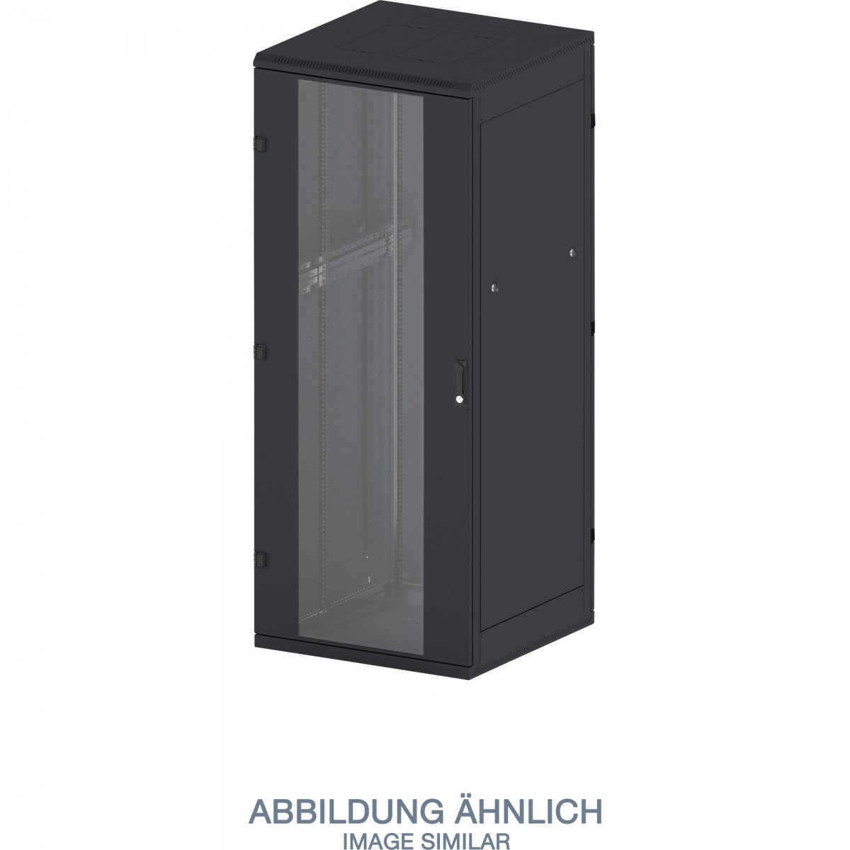 TRITON 48.30cm 19 Netzwerkschrank RMA mit Glastuer 22 HE schwarz nutzbare Einbautiefe