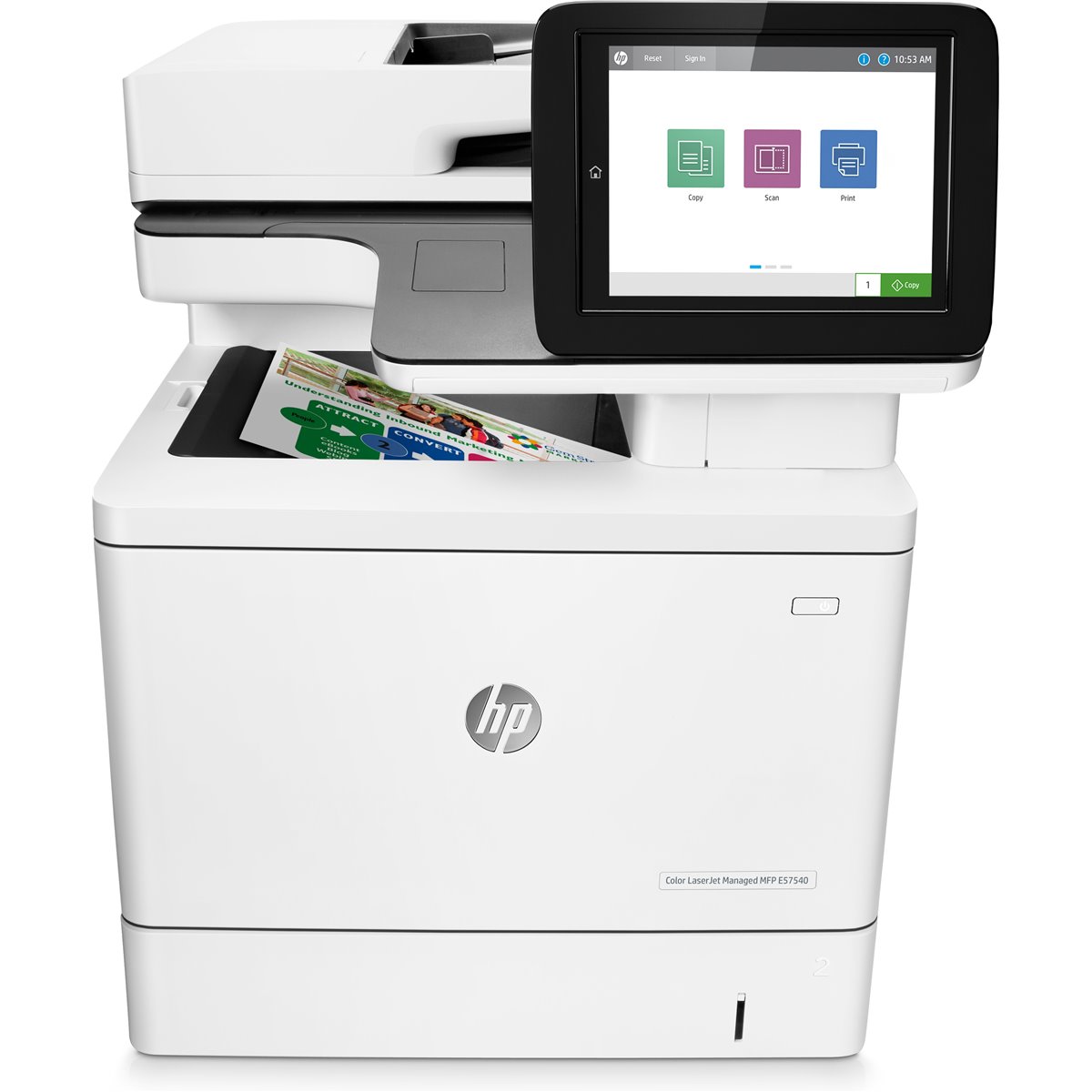 HP Color LaserJet Managed MFP E57540dn - Print - copy - scan - optional fax - Scan to email Two-sided printing Two-sided scannin